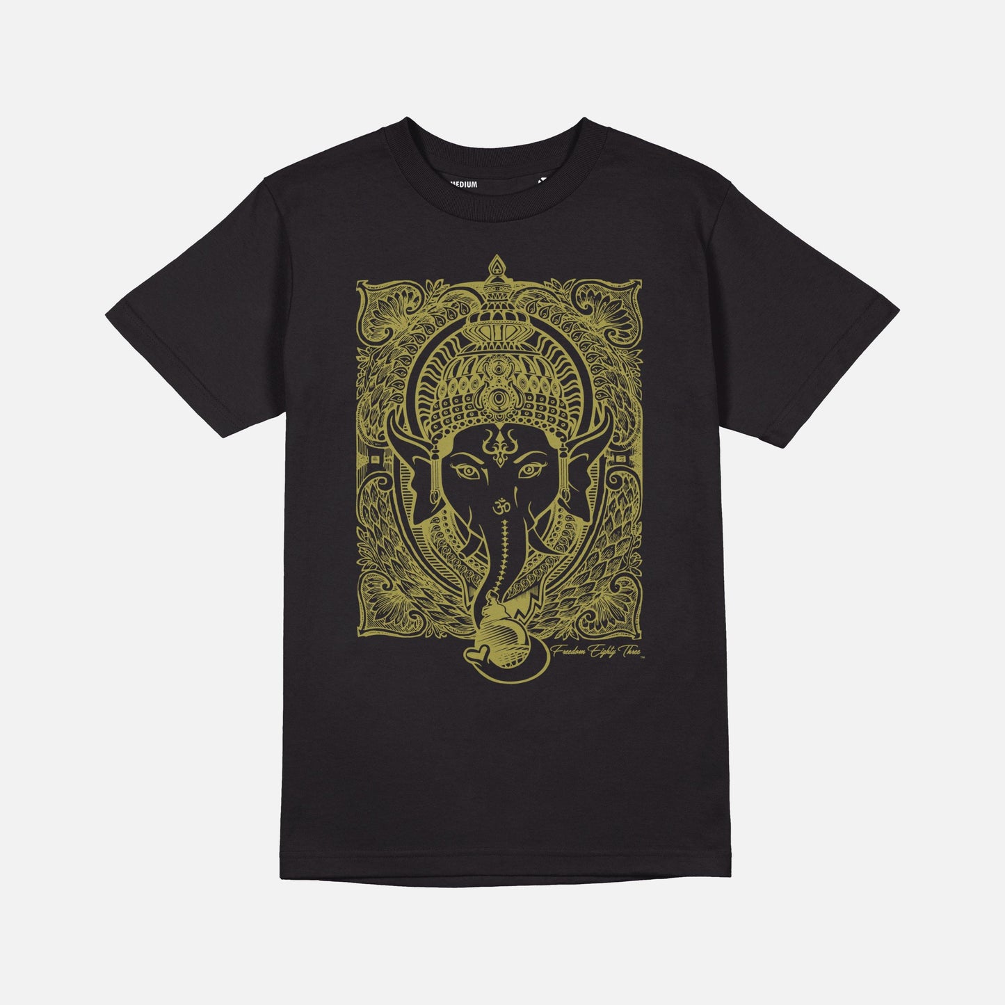 Ganesh T-shirt Black / Metallic Gold - Freedom 83