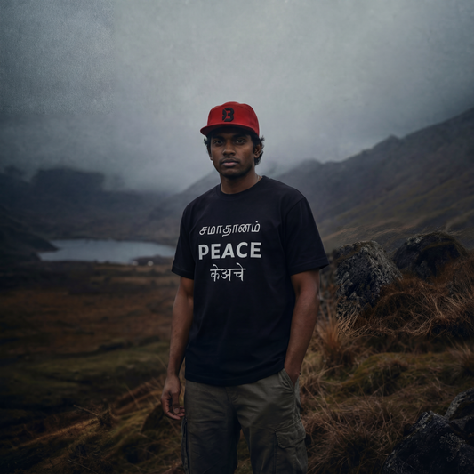 PEACE T-SHIRT - BLACK