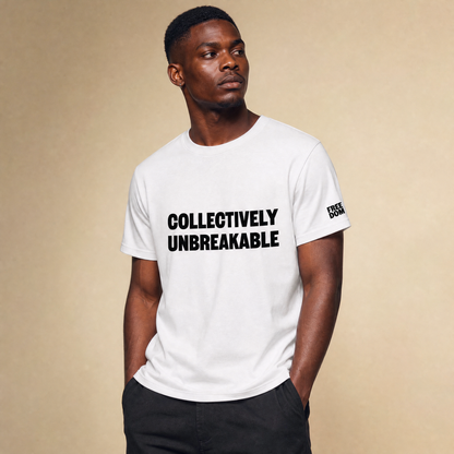 COLLECTIVELY UNBREAKABLE MENS T-SHIRT - WHITE
