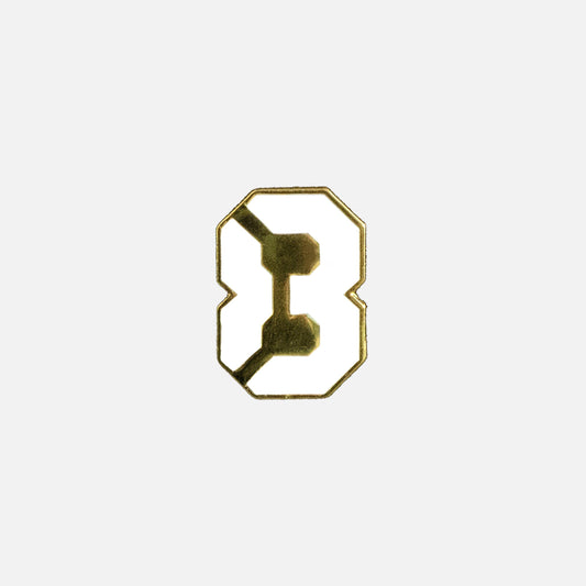 WHITE & GOLD LOGO PIN - Freedom 83